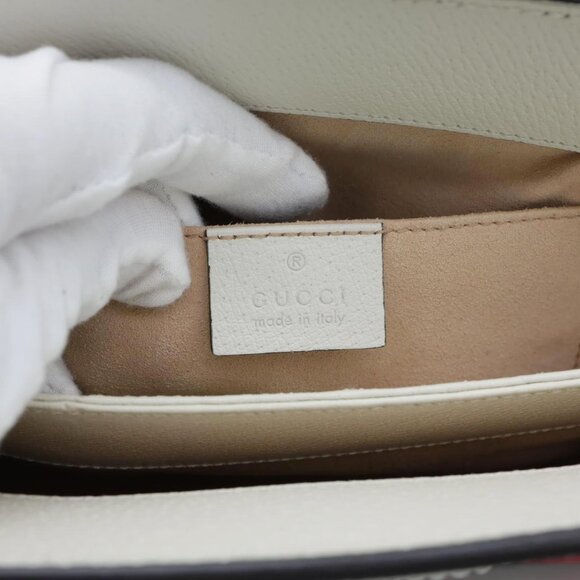 Gucci  Ophidia Web Small GG Floral Canvas Chain Shoulder Bag Off White 503877 - Picture 12 of 13